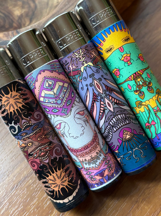 'Clipper' Lighters | Psychedelic entity series