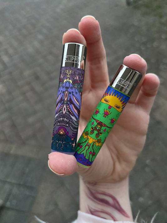 'Clipper' Lighters | Psilocybe Goblin + Multifaced Jester